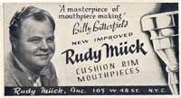 Rudy Muck Old Advert - Click for Larger Image