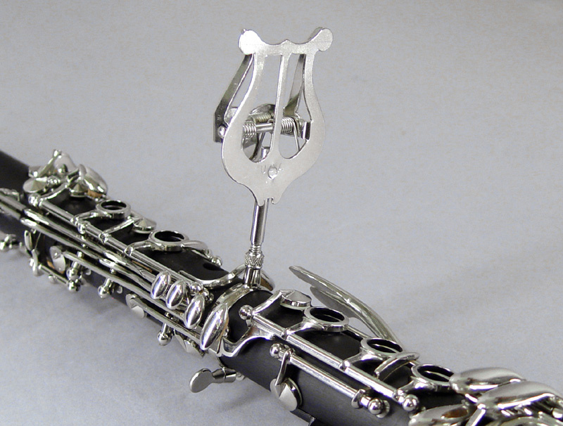 Clarinet Lyre: Portable Clarinet Music Stand - Iron Sheet Music Holder For Wind Instruments, Silver