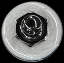 Q-Parts White Acrylic Pearl Guitar Straplock